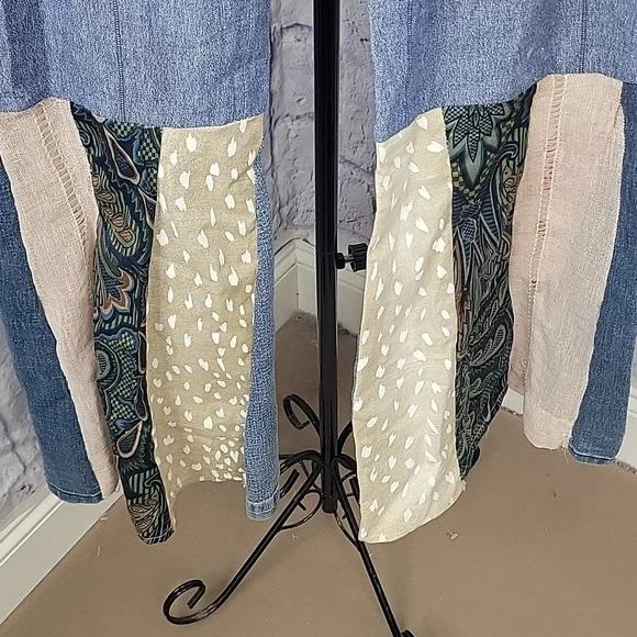 Lauren Conrad Boho Patchwork Wide Leg Jeans Size‎ 10 - Picture 3 of 10